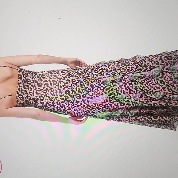 NICHOLAS KAMILA RUFFLE COWL NECK DRESS SIZE 8 - Picture 2 of 8